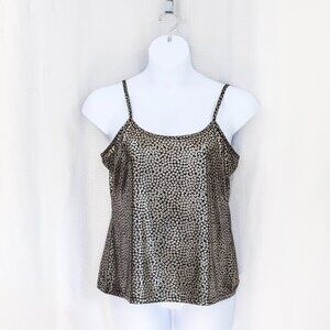 Fashion Bug Size XL Black/gold sparkle adjustable cami
